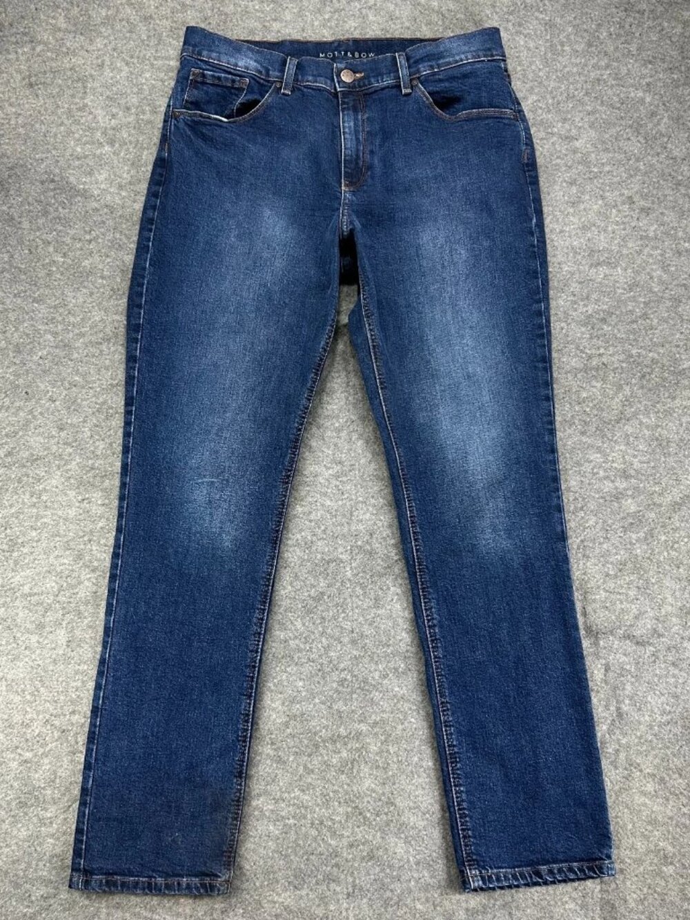 Mott & Bow Boyfriend Jeans 31x30 Womens Blue Stretch Denim Mid Rise 5-Pocket
